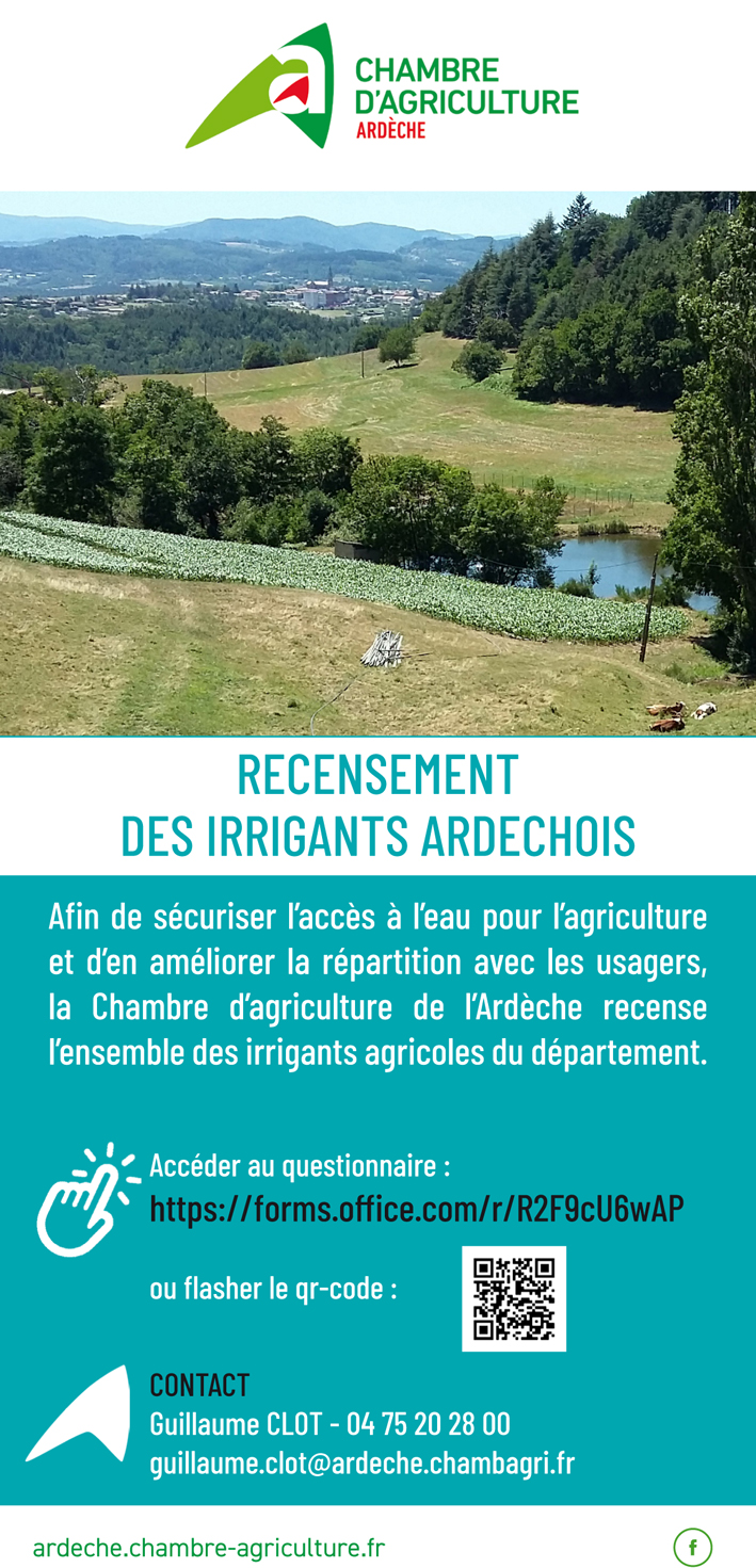 Recensement irrigants ardéchois - Lamastre (07)