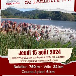 750 m de natation au Lac des Collanges (Les Nonières). 22 km à vélo pour rejoindre Lamastre. 6 km de course à pied au bord de la Sumène (Lamastre). 